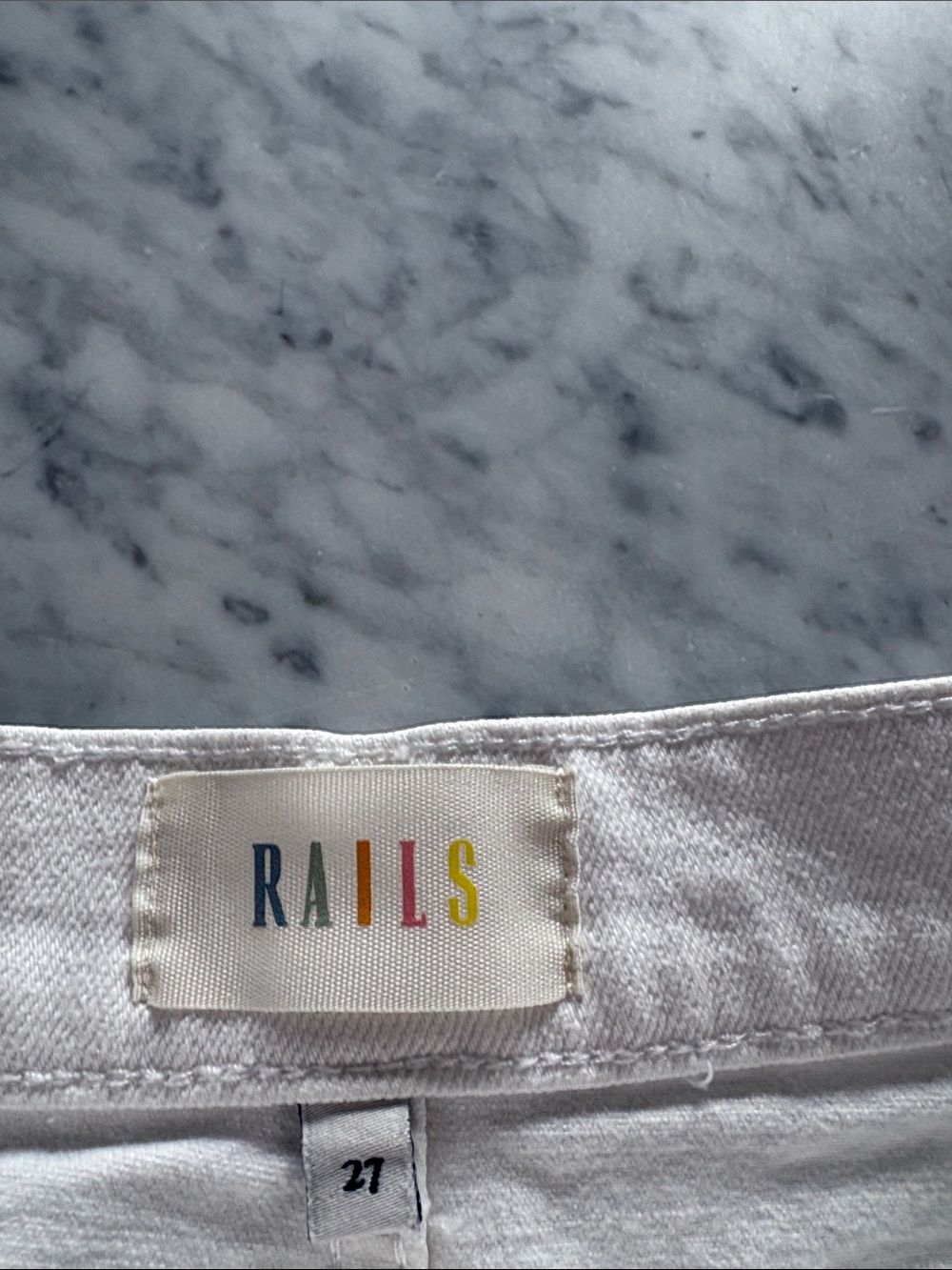 Rails women’s White Jean button front miniskirt